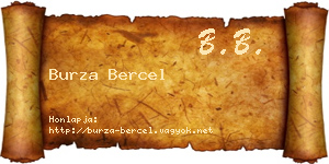 Burza Bercel névjegykártya
